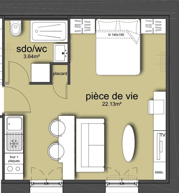 L'Audacieux Studio Lumineux Renove Et Equipe En Centre Ville ฟอนทีเนย์-เลอ-คอมต์ ภายนอก รูปภาพ